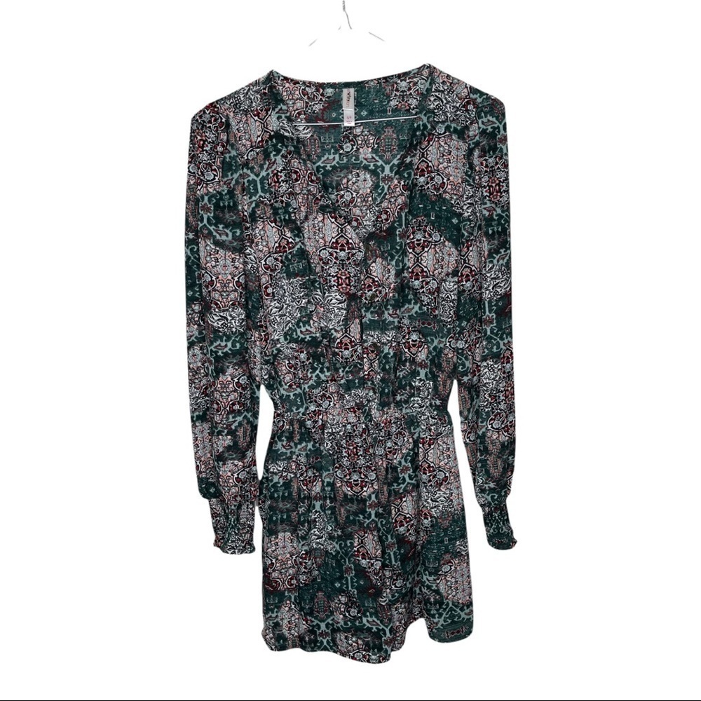 Xhilaration Long Sleeve Floral Romper small